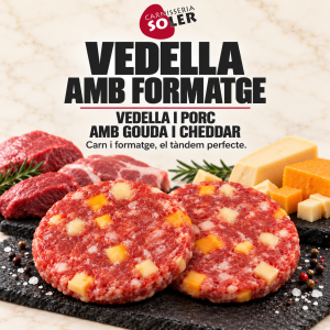 Hamburguesa de Vedella amb formatge