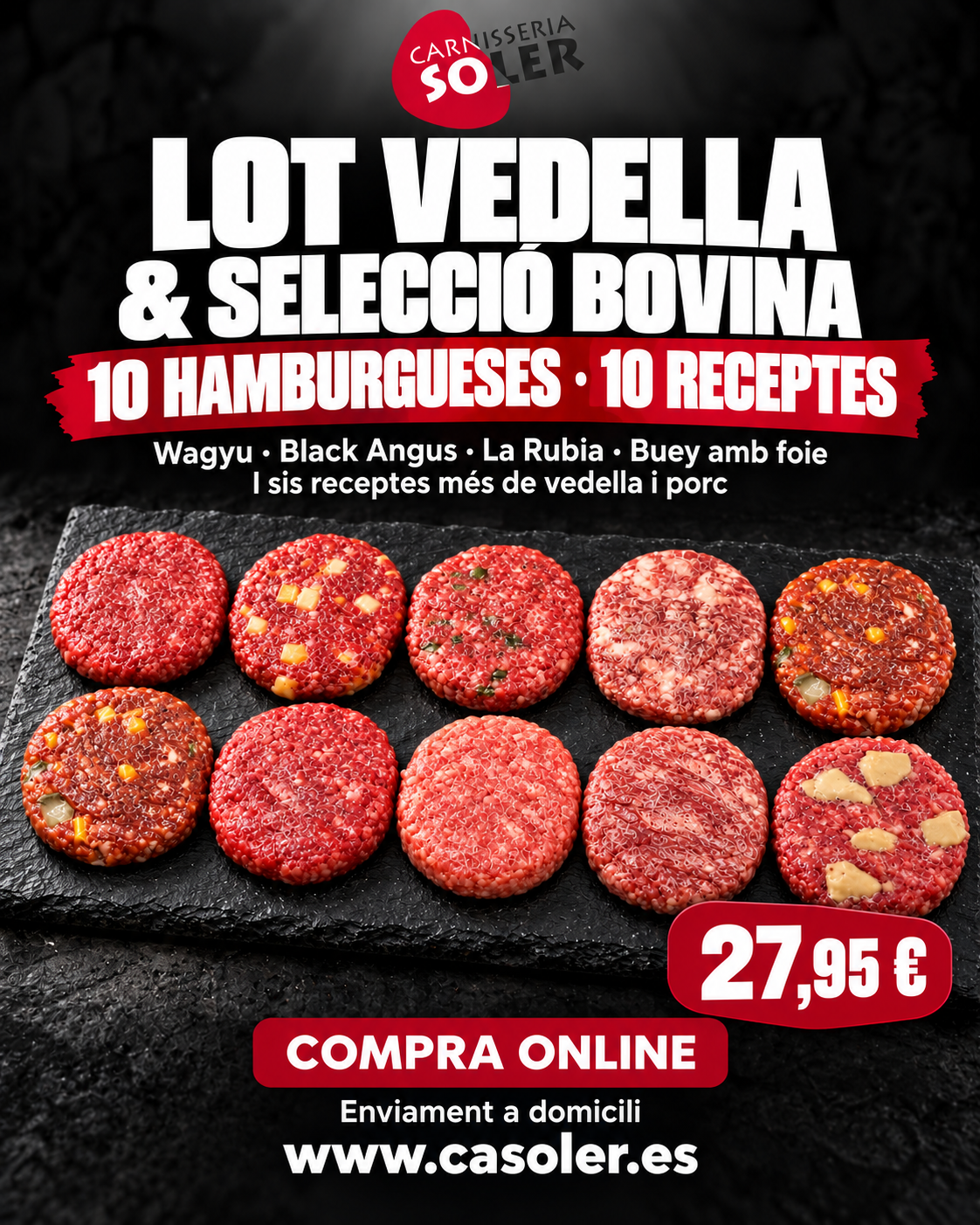 Lot Vedella & Selecció Bovina - 10 hamburgueses